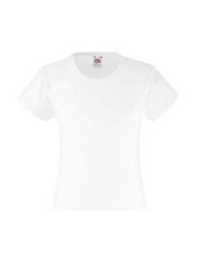 Dievčenské tričko (FRUIT OF THE LOOM Girls Valueweight T) > biela > 3/4