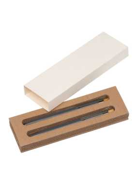 Písacia sada recyklovaných hliníkových pier s vložkou Semi-Gel > šedá (anthracite)