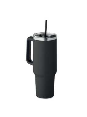 Dvojstenný nerezový hrnček 1200 ml > čierna