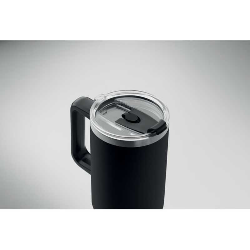 Dvojstenný nerezový hrnček 1200 ml > čierna