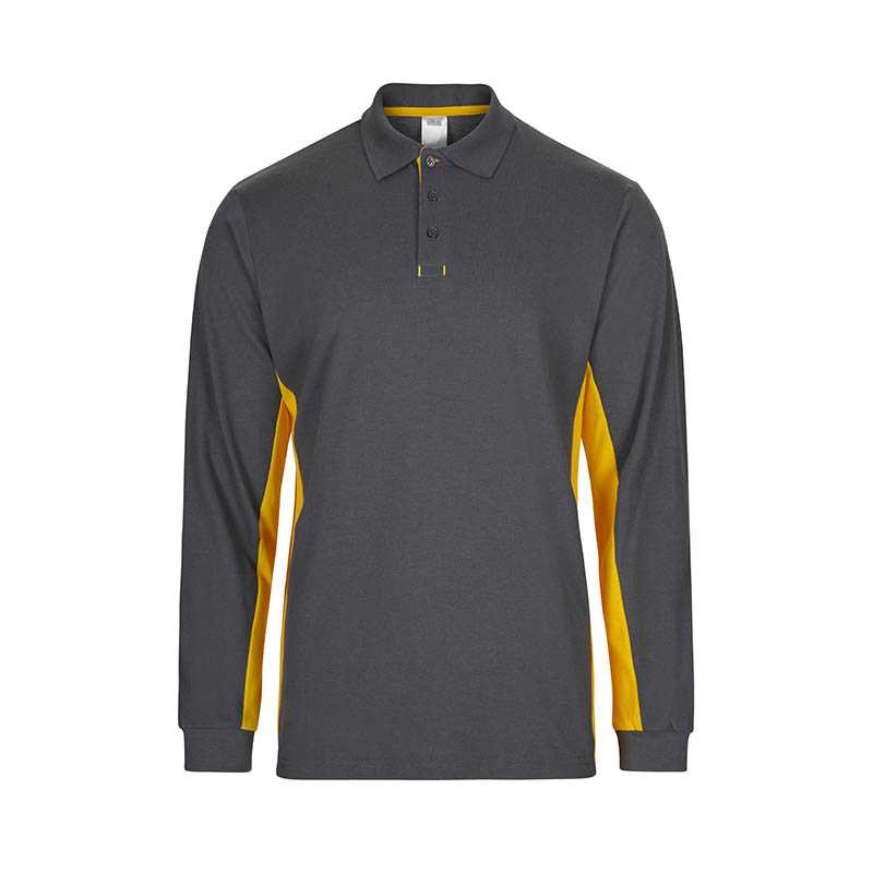 Pánska polokošeľa (VELILLA LS TWO-TONE POLO) > šedá / žltá > 2XL