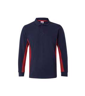 Pánska polokošeľa (VELILLA LS TWO-TONE POLO) > modrá (navy) / červená > 3XL