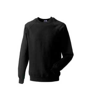 Pánska mikina(Classic Raglan Sleeve RUSSELL) > čierna > XL