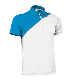 Unisex polokošeľa (ACE) > biela / modrá (tropical) > L