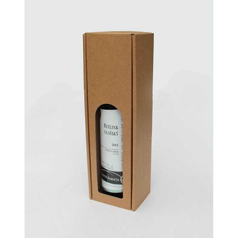 Darčeková krabica na víno > hnedá > 80x315x80mm