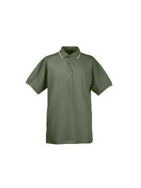 Unisex polokošeľa (TIPPED POLO) > zelená (olive) / šedá (stone) > S