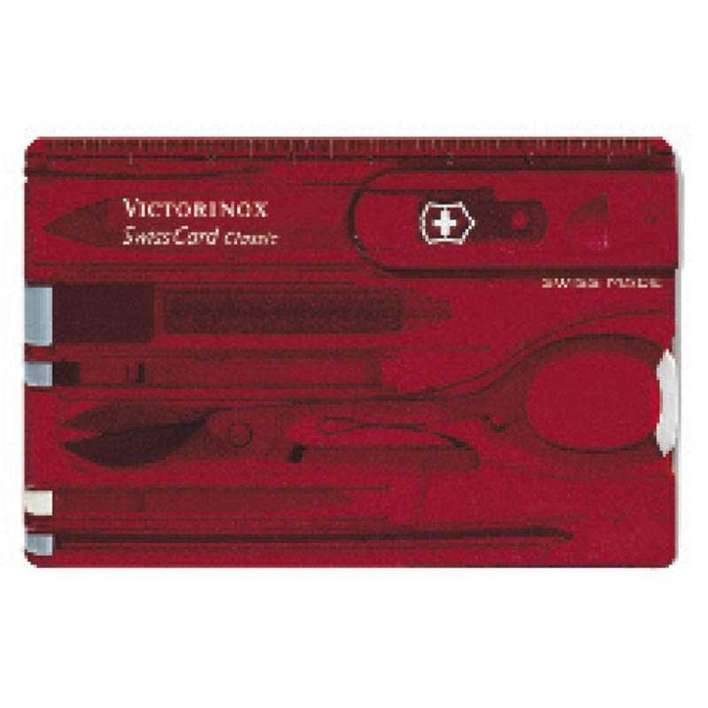 Multifunkčné náradie SwissCard Classic > červená(transparent)