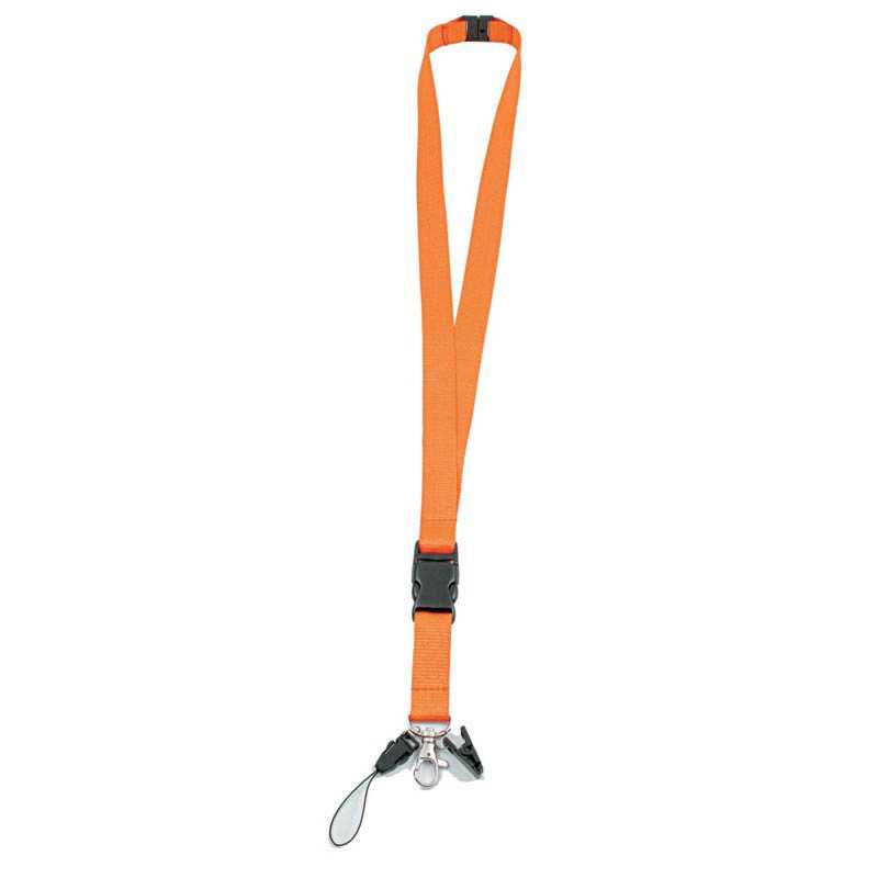 Šnúrka na krk s 3 odnímateľnými doplnkami > oranžová