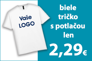 Biele tričko s potlačou len 2,29 €