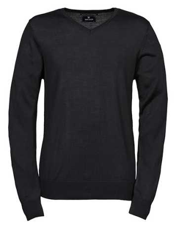 Unisex sveter (Tee Jays Mens V-Neck Sweater) > čierna > XL