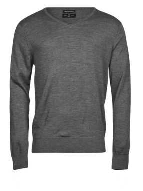 Unisex sveter (Tee Jays Mens V-Neck Sweater) > šedá > 2XL