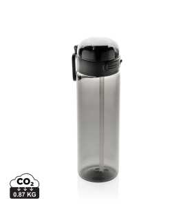 Fľaša na vodu SipnLock RCS RPET 800 ml, nepretek., športová > čierna