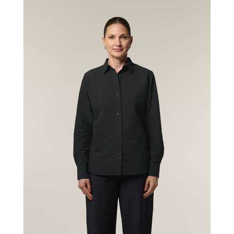 Dámska košeľa (STANLEY\STELLA Stella Oxford Shirt) > čierna > XS