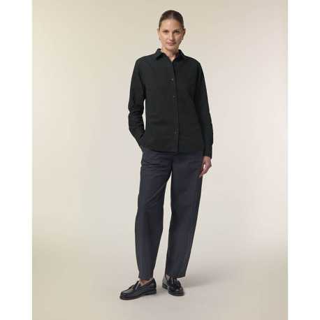 Dámska košeľa (STANLEY\STELLA Stella Oxford Shirt) > čierna > XS