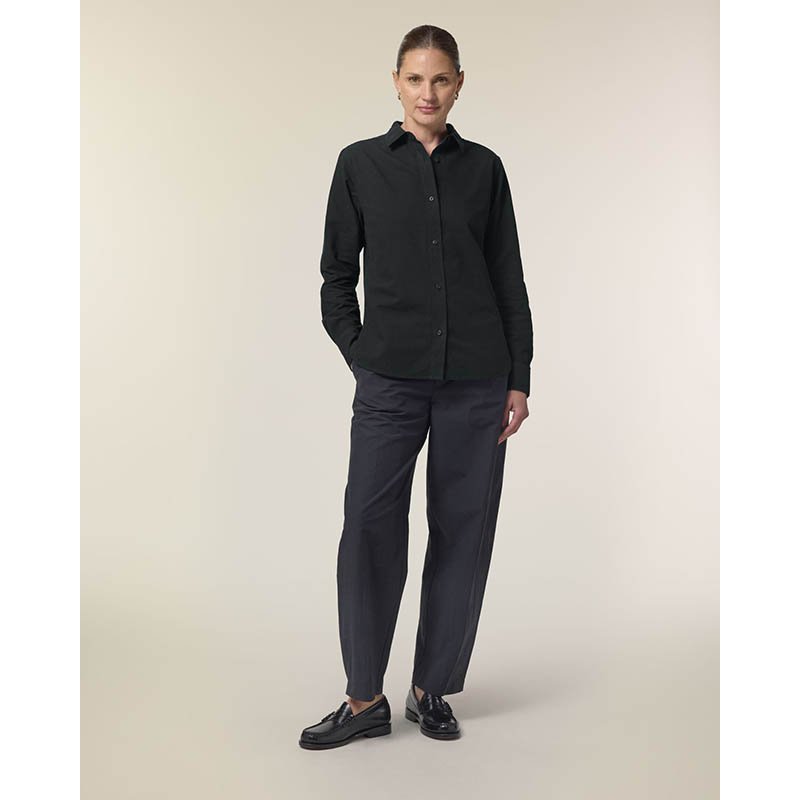 Dámska košeľa (STANLEY\STELLA Stella Oxford Shirt) > čierna > XS