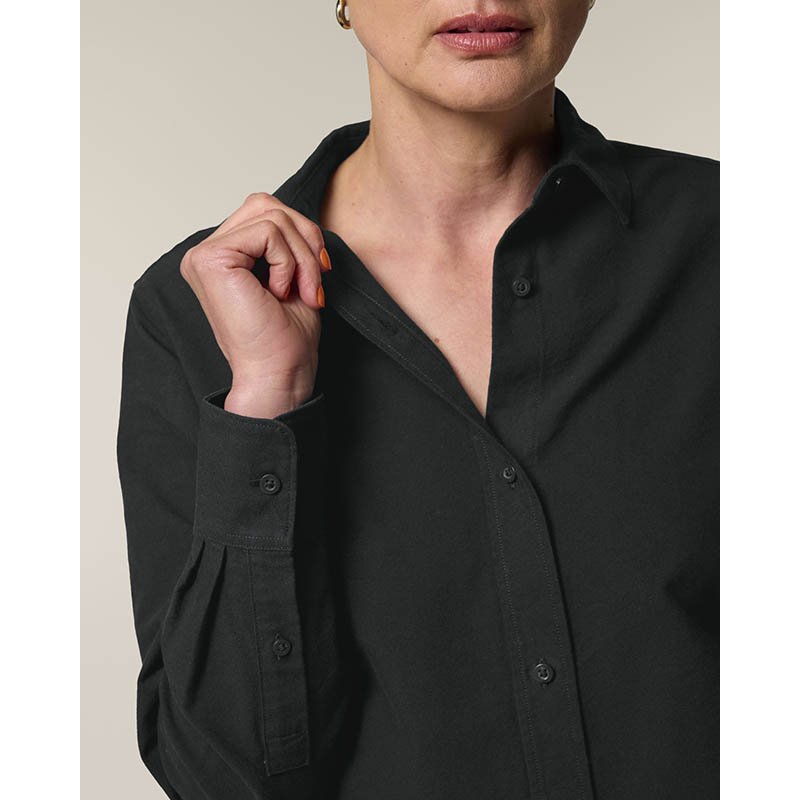 Dámska košeľa (STANLEY\STELLA Stella Oxford Shirt) > čierna > XS