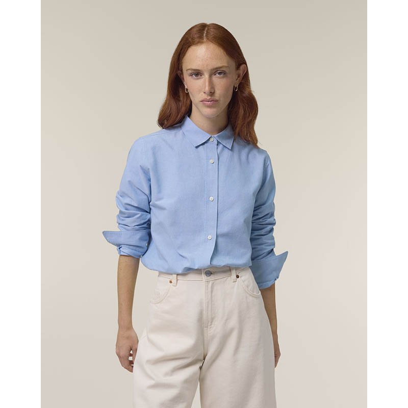 Dámska košeľa (STANLEY\STELLA Stella Oxford Shirt) > modrá (oxford) > XS