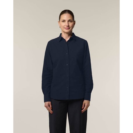 Dámska košeľa (STANLEY\STELLA Stella Oxford Shirt) > modrá (french navy) > 2XL