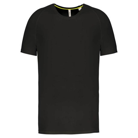 Pánske tričko (MEN'S RECYCLED ROUND NECK SPORTS T-SHIRT) > čierna > 2XL