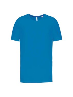 Pánske tričko (MEN'S RECYCLED ROUND NECK SPORTS T-SHIRT) > modrá (aqua) > XS