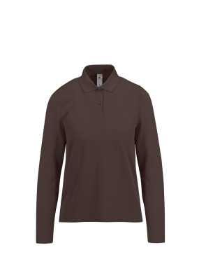 Dámska polokošeľa (B&C MY POLO 210 LSL /WOMEN) > hnedá (roasted coffee) > 2XL