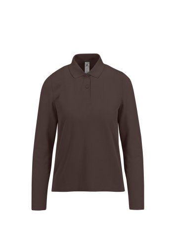 Dámska polokošeľa (B&C MY POLO 210 LSL /WOMEN) > hnedá (roasted coffee) > S