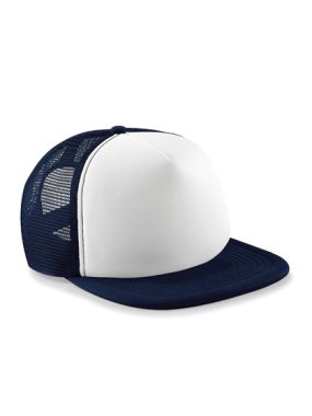 Detská šiltovka(Beechfield Junior Vintage Snapback Trucker)>modrá/biela(french navy/white)