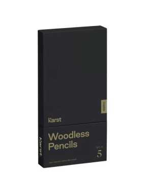 Bezdřevé grafitové tužky 2B v balení po 5 kusech K'arst®>šedá (medium)