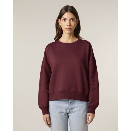 Dámska mikina (STANLEY\STELLA Stella Alma) > červená (burgundy) > XS