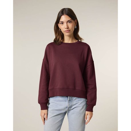 Dámska mikina (STANLEY\STELLA Stella Alma) > červená (burgundy) > XS