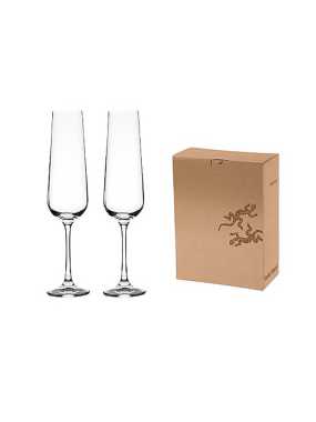 Sada dvoch pohárov na sekt 200 ml "VANILLA SEASON" > transparentná