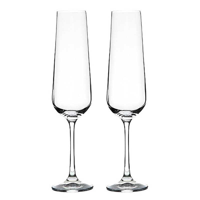 Sada dvoch pohárov na sekt 200 ml "VANILLA SEASON" > transparentná