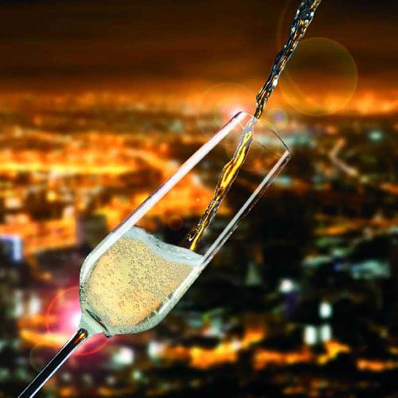 Sada dvoch pohárov na sekt 200 ml "VANILLA SEASON" > transparentná