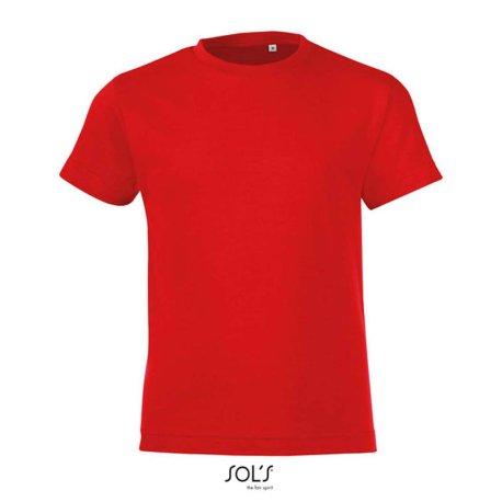 Detské tričko (SOLS REGENT FIT KIDS ROUND COLLAR T-SHIRT) > červená > 6a