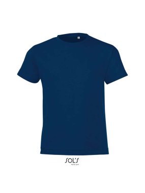 Detské tričko (SOLS REGENT FIT KIDS ROUND COLLAR T-SHIRT)>modrá (french navy)>8A