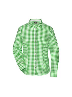 Dámska košeľa(J&N LADIES' TRADITIONAL SHIRT) > zelená / biela > 2XL