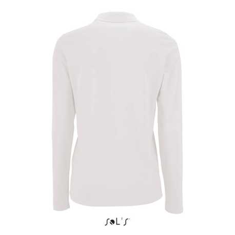 Dámska polokošeľa (SOL'S PERFECT LSL WOMEN - LONG-SLEEVE PIQUÉ POLO SHIRT)>biela>S