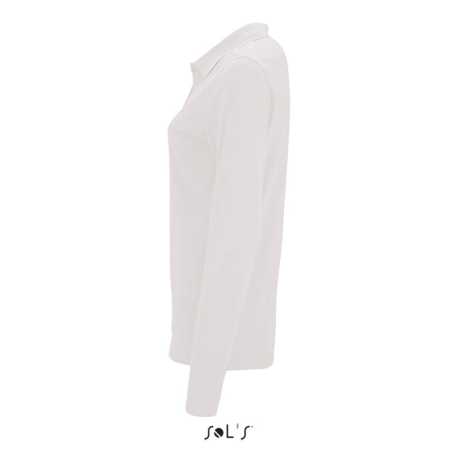 Dámska polokošeľa (SOL'S PERFECT LSL WOMEN - LONG-SLEEVE PIQUÉ POLO SHIRT)>biela>S