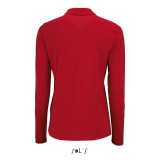 Dámska polokošeľa (SOL'S PERFECT LSL WOMEN - LONG-SLEEVE PIQUÉ POLO SHIRT)>červená>S