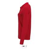 Dámska polokošeľa (SOL'S PERFECT LSL WOMEN - LONG-SLEEVE PIQUÉ POLO SHIRT)>červená>S