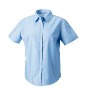 Dámska košeľa(Short Sleeve Easy Care Oxford RUSSELL) > modrá (oxford) > M