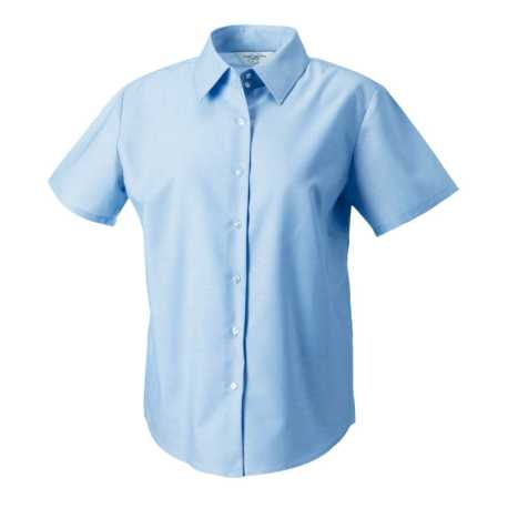 Dámska košeľa(Short Sleeve Easy Care Oxford RUSSELL) > modrá (oxford) > XS