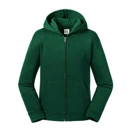 Detská mikina (RUSSELL Kids Authentic Zipped Hood Sweat)>zelená (bottle)>3/4