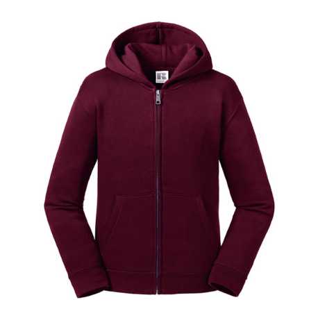 Detská mikina (RUSSELL Kids Authentic Zipped Hood Sweat)>červená(burgundy)>3/4