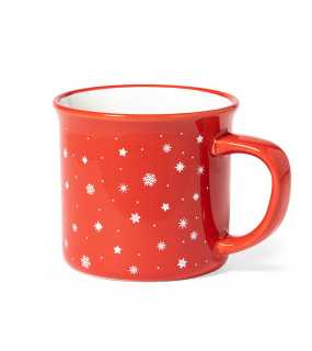 Retro vianočný hrnček > červená