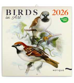 Nástenný kalendár (Vtáčiky 2026) - 30 x 30 x 1 cm