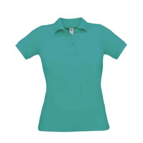 Dámska polokošeľa (B&C SAFRAN PURE/WOMEN) > modrá (realturqoise) > XS