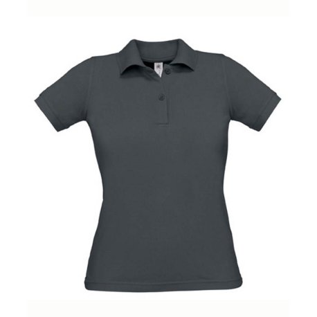 Dámska polokošeľa (B&C SAFRAN PURE/WOMEN) > šedá (dark) > XS