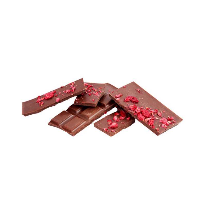 Mliečna čokoláda s lyofilizovanými malinami  60 g