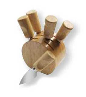 Sada nožov na syr 5ks > hnedá